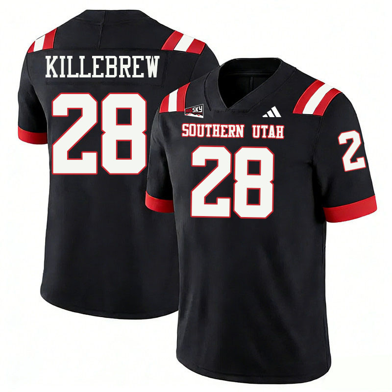 Southern Utah Thunderbirds #28 Miles Killebrew College Football Jerseys,Uniforms Stitched-Black